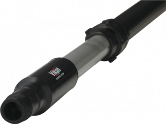 Алюминиевая ручка с подачей воды с защелкой, 1060 - 1600 мм, Ø32 мм, черный цвет ( арт. 297152C)