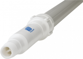 Телескопическая ручка с подачей воды, 1615 - 2780 мм, Ø32 мм, белый цвет (арт. 29735)