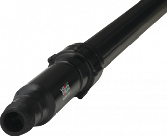 Телескопическая aлюминиевая ручка, 1575 - 2780 мм, Ø32 мм, черный цвет (арт. 297552)