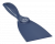 Ручной скребок, металлодетектируемый, 75 мм, металлизированный синий цвет Арт 406099